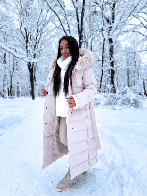 Long coat "CLIMATE ZONE" FC7529 - light beige PRE-ORDER